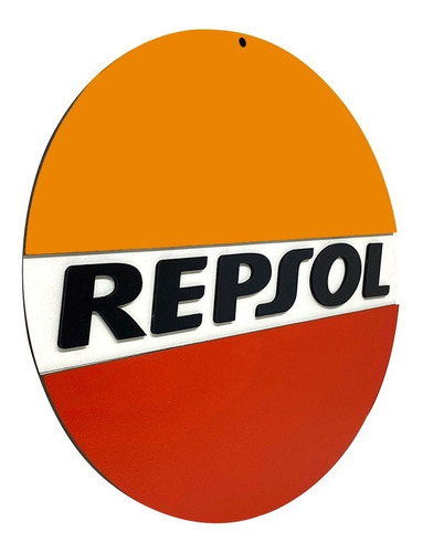 Placa Decorativa Repsol Moto 3d Relevo Vintage Garagem Bar