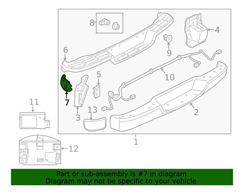 Extensin Derecha Parachoque Trasero Express Van 2007 - 2009 Foto 4