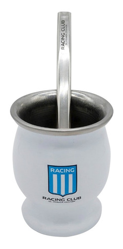 Mate Blanco Con Grabado A Color Racing Club