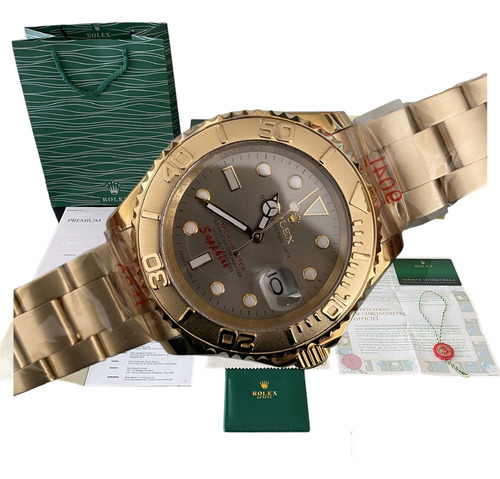  Reloj Rolex Yacht Master Dorado Automatic 41mm Zafiro Gris