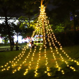 Decoraciones De Navidad, 320 Luces Led De Rbol De Cascada Pa