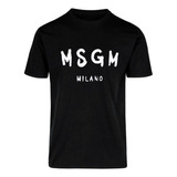 Playera Msgm Milano Negro Rojo Blanco