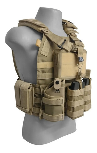 Colete Modular Plate Carrier Contato + 8 Peças + Bandoleira