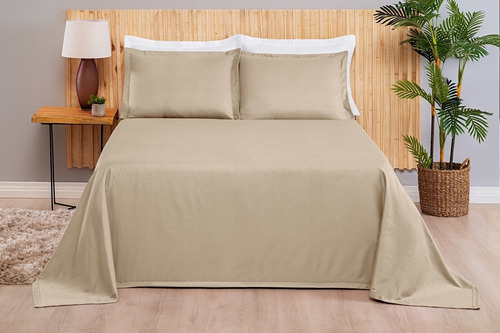 Kit Cobre Leito Cama Casal Grande King Size Liso 3 Peças