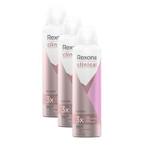 Kit 3 Desodorante Rexona Clinical Feminino Classic 150ml