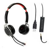 Vincha Cabezal  Usb + 3.5 Mm Vtx208 Auricular Hd Call Center