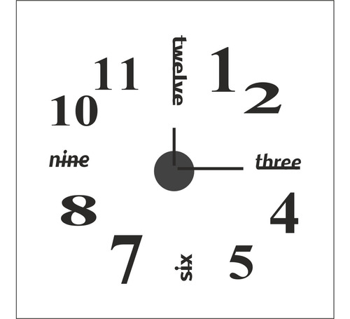 Reloj Pared 3d Mod. Cmz Hasta 120cm De Diam En Madera