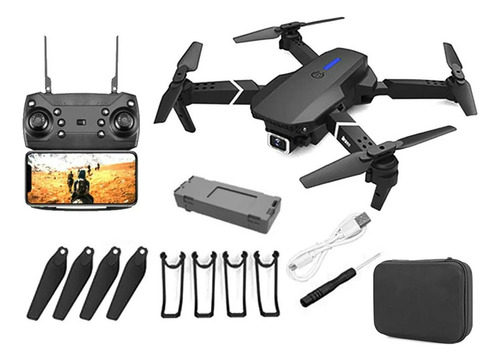 Drone E88 Pro Com Câmera 4k Full Hd Bateria Case Acessórios