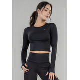 Crop Top Mujer Negro Fi 7762