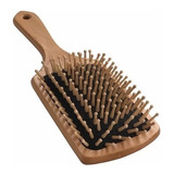 Cepillo Cabello De Bambu Madera Desenreda Cuadrado 