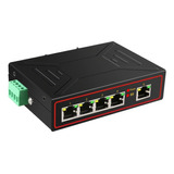 Switch Rede Industrial Trilho Din, Ethernet 5 Portas