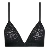 Top Calvin Klein Bralette De Encaje Color Negro Original