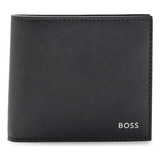 Billetera Boss Con Placa De Logo Tejido Estructurado