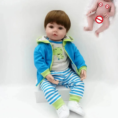 Bebé Renacido Muñeca Silicona De Cuerpo Completo Verde 48cm | Envío gratis