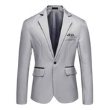 Abrigo Elegante Tipo Blazer Liso Para Hombre, De J, Para Fie