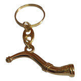 25 Unid Chaveiro Shofar Chifre Dourado Metal