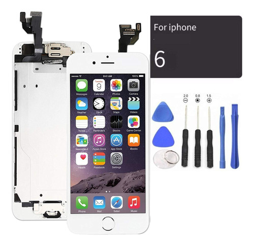 Passiontr Blanco Para iPhone 6 Plus 5.5 Pulgadas Pantalla Lc