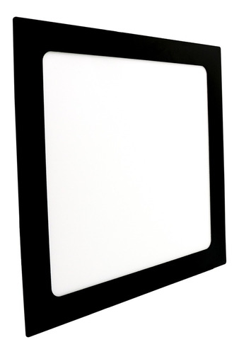 Painel Plafon Led 18w Embutir Quadrado Preto Bivolt