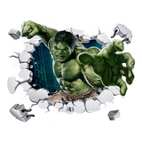 Decoración Infantil Avengers Hulk Vinil 3d Superheroes 65x55