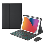 Funda Teclado Iluminado Ratón Ñ Para iPad 9.7 5th 6th Gen A