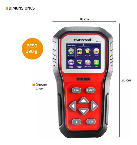 Scanner Automotriz Escaner Konnwei Multimarca Kw860 Usado