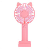 Mini Ventilador Portátil 3 Velocidades Diseño Gatito Ro