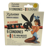 Kit Condones Playboy 9 Condones + 1 Gel Para Masajes