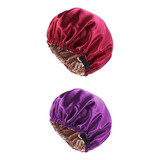 2 Gorros De Seda Satinada Para Cabello Natural Rizado.