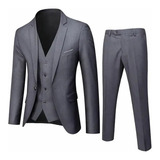 Conjunto De Traje Casual De Tres Piezas Para Boda P/hombre