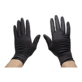 Par Guantes Negros Latex Reutilizables - Uso Rudo