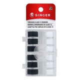 Singer  Clase 15 Bobinas Roscadas, Color Negro Y Blanco, 12.