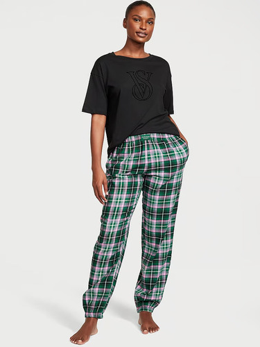 Victorias Secret Conjunto Pijama Em Algodão E Flanela Lindo!