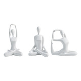 3x Escultura De Estatua De Mujer De Yoga, Figuras De Yoga