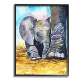 Cuadro Elefante Bebé 11x14, Diseño De George Dyachenko