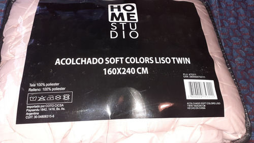 Acolchado Home Studio Twin 1.60x2.40 Mts Lea Descripción 