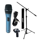 Combo Karaoke Microfono Ross + Pie Soporte + Pipeta + Cable 