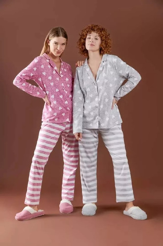 Pijama Camisero Invierno Mujer Promesse 10179 Lenceri Urbana