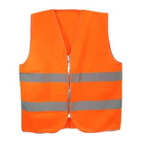 Chaleco Clase 2 Color Naranja Bandas Reflejantes Seguridad