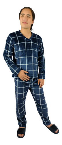 Pijama Dos Piezas Sencilla Térmica Para Hombre 