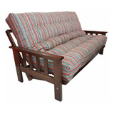 Futon De Guatambu + Colchon  Premium Reforzado Muebles Oasis