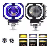 Par Led Faros Auxiliares Ojos De Ángel Alta/baja Auto Moto