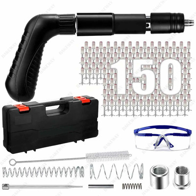 Pistola De Clavos,herramienta De Pistola De Impacto,portáti Pistola De Clavos Inalambrica Con Otros Accesorios, Para Techos, Soportes De Montaje, Puertas,ventanas Hjdwqn