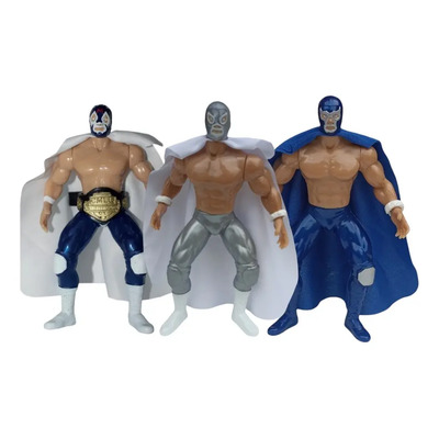Mil Máscaras, Santo Y Blue Demon Luchadores Mexicanos Juguet