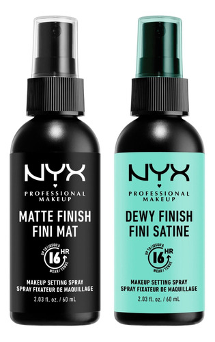 Spray Fijador De Maquillaje Nyx Acabado Mate Y Humedo 2 Pack