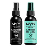 Spray Fijador De Maquillaje Nyx Acabado Mate Y Humedo 2 Pack