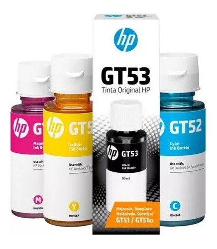 Pack Tinta Gt52 Gt53  B/c/y/m. Envio Gratis!