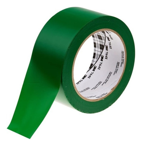 Cinta Delimitadora Adhesiva De Vinil 050mm X 33mt Verde 764