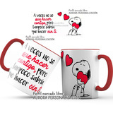 Mug Snoopy Pocillo Oreja E Interior Rojo 002