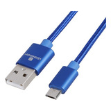 Cable Micro Usb Carga Y Sincronizacion De Datos Lexingham Color Azul