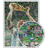 Cuadro Lionel Messi Argentina Campeon Del Mundo 30x40cm